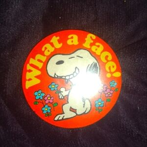 Vintage 1958 Snoopy “What a Face” pocket/purse mirror